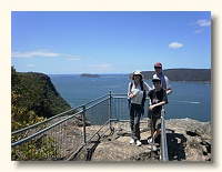 Liz, Rick & Hamish Noble at CP80 with Barrenjoey Headland in the distance