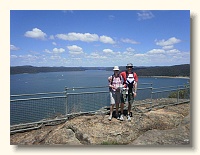 Gemma, Kate and Daniel Laver at the scenic CP80