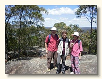 Mike & Debbie Hotchkis with a friend at the Warrah Trig